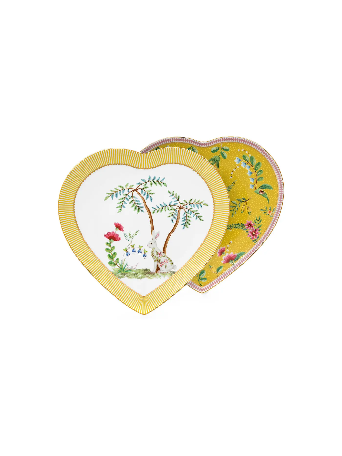 PIP STUDIO | Herz Platten Set 2er LA MAJORELLE 21,5cm Gelb | 